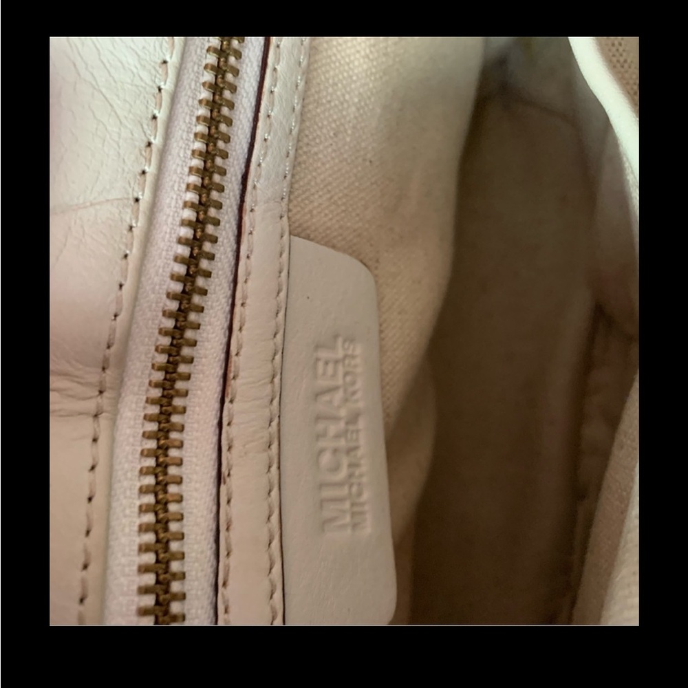 Vintage Michael Kors Straw & Leather Shoulder Bag – White - Picture 8 of 9
